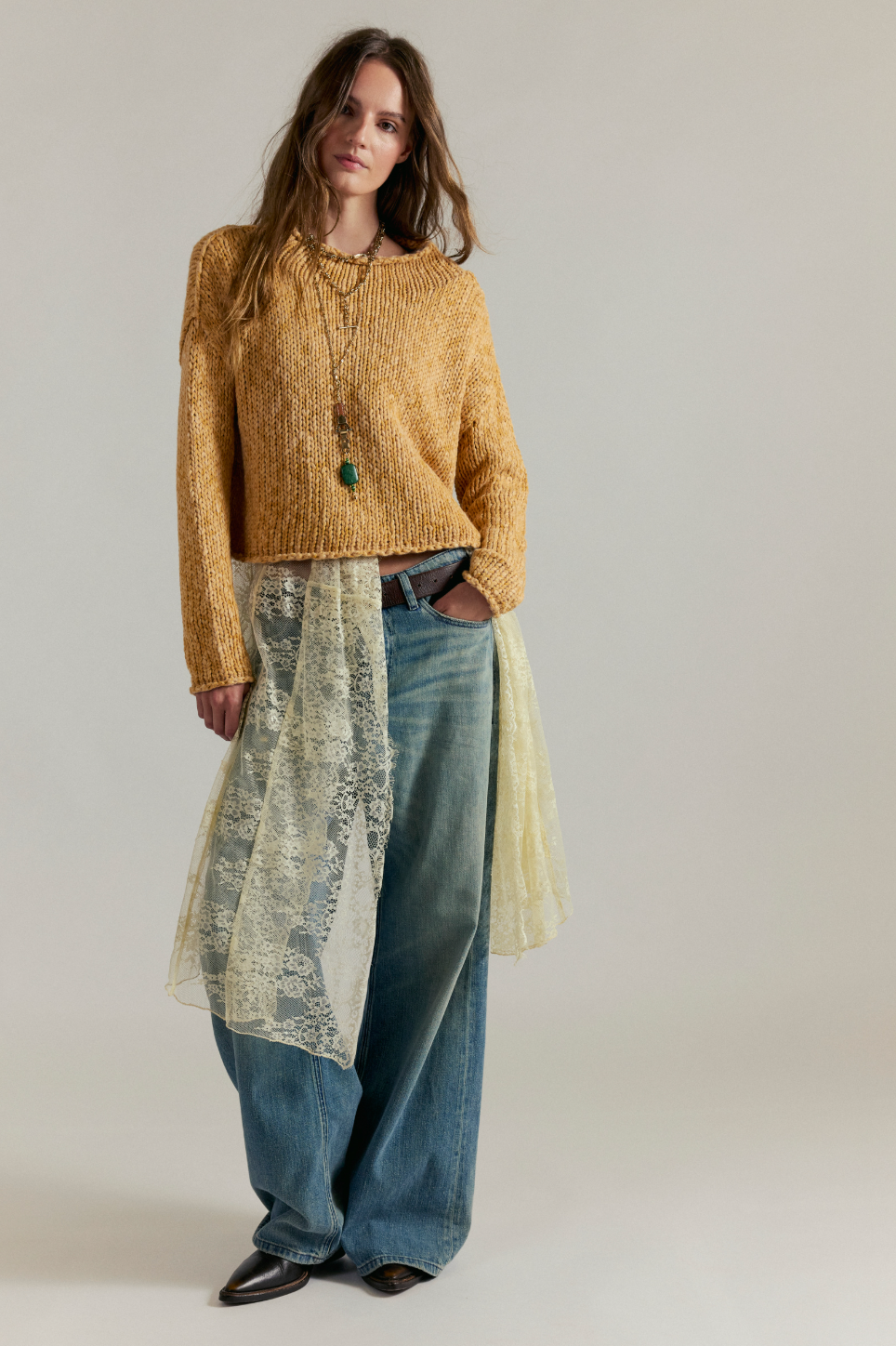 Opal Rollneck Sweater- Sweet Potato