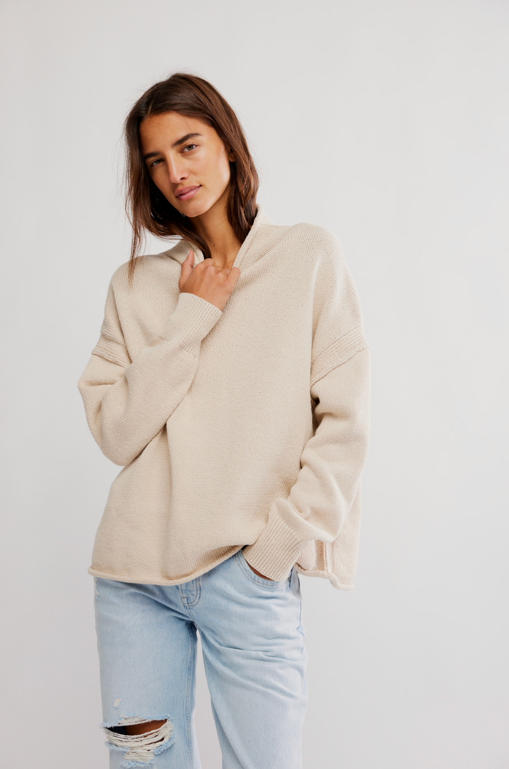 Torres Rollneck Sweater- Sugar Swizzle