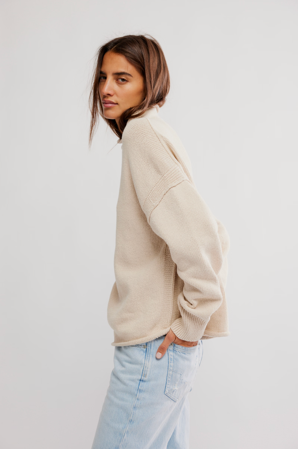 Torres Rollneck Sweater- Sugar Swizzle
