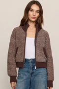 Ashford Zip Cardigan- Cocoa Bean