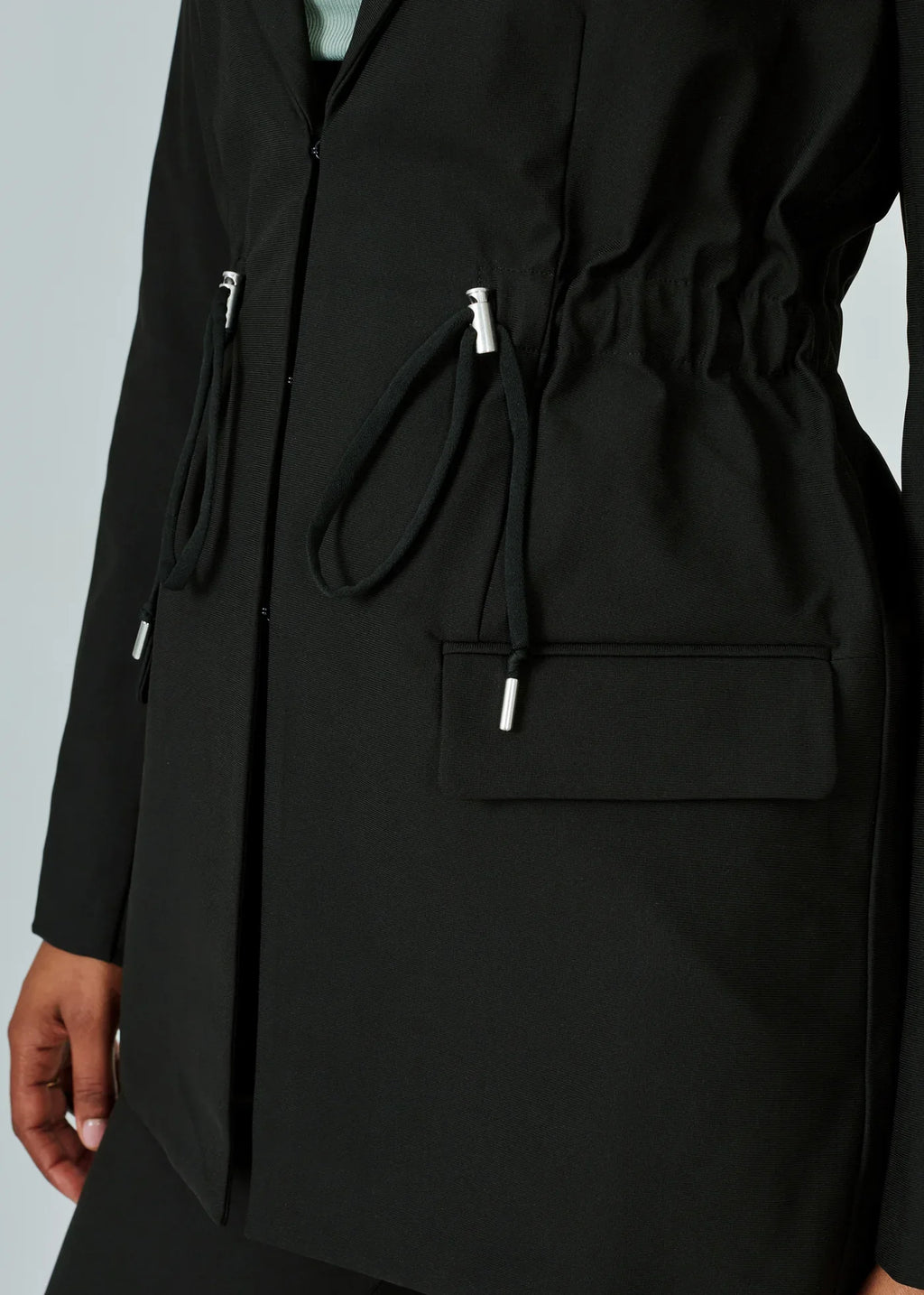 7Diamonds Infinity™ Cinched Waist Blazer- Black