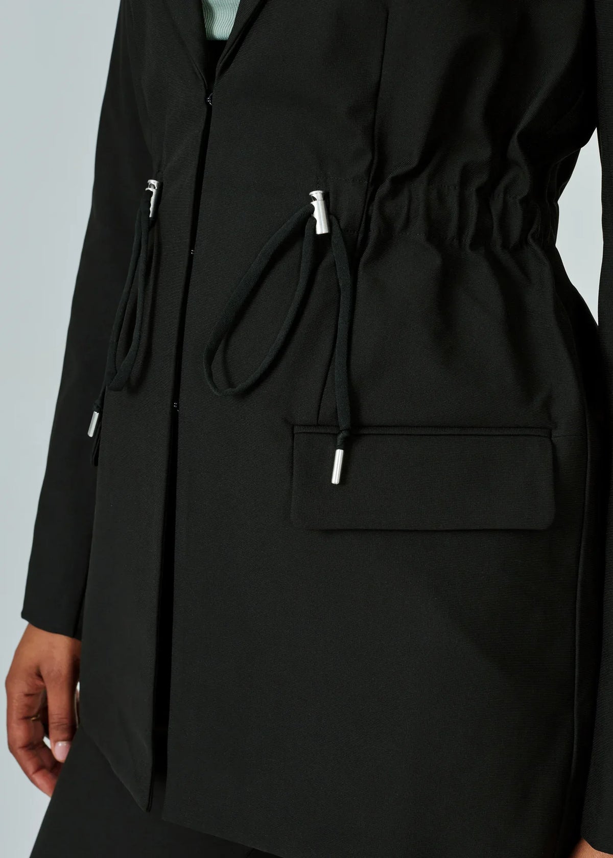 7Diamonds Infinity™ Cinched Waist Blazer- Black