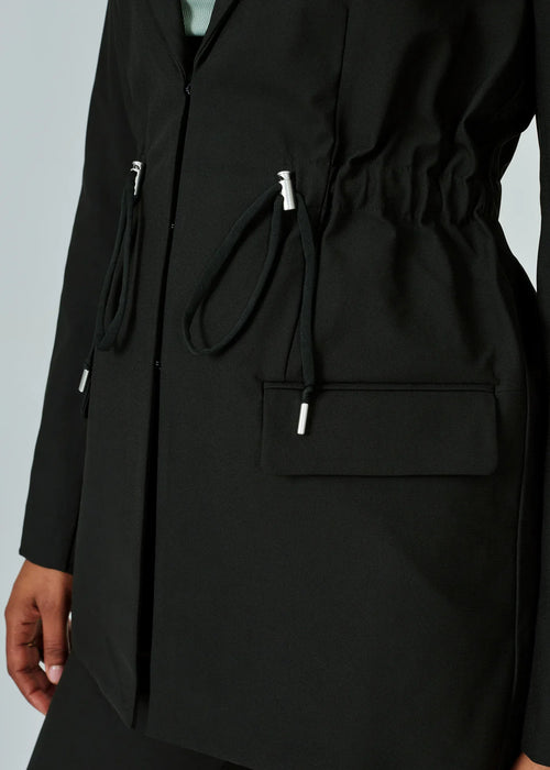 7Diamonds Infinity™ Cinched Waist Blazer- Black