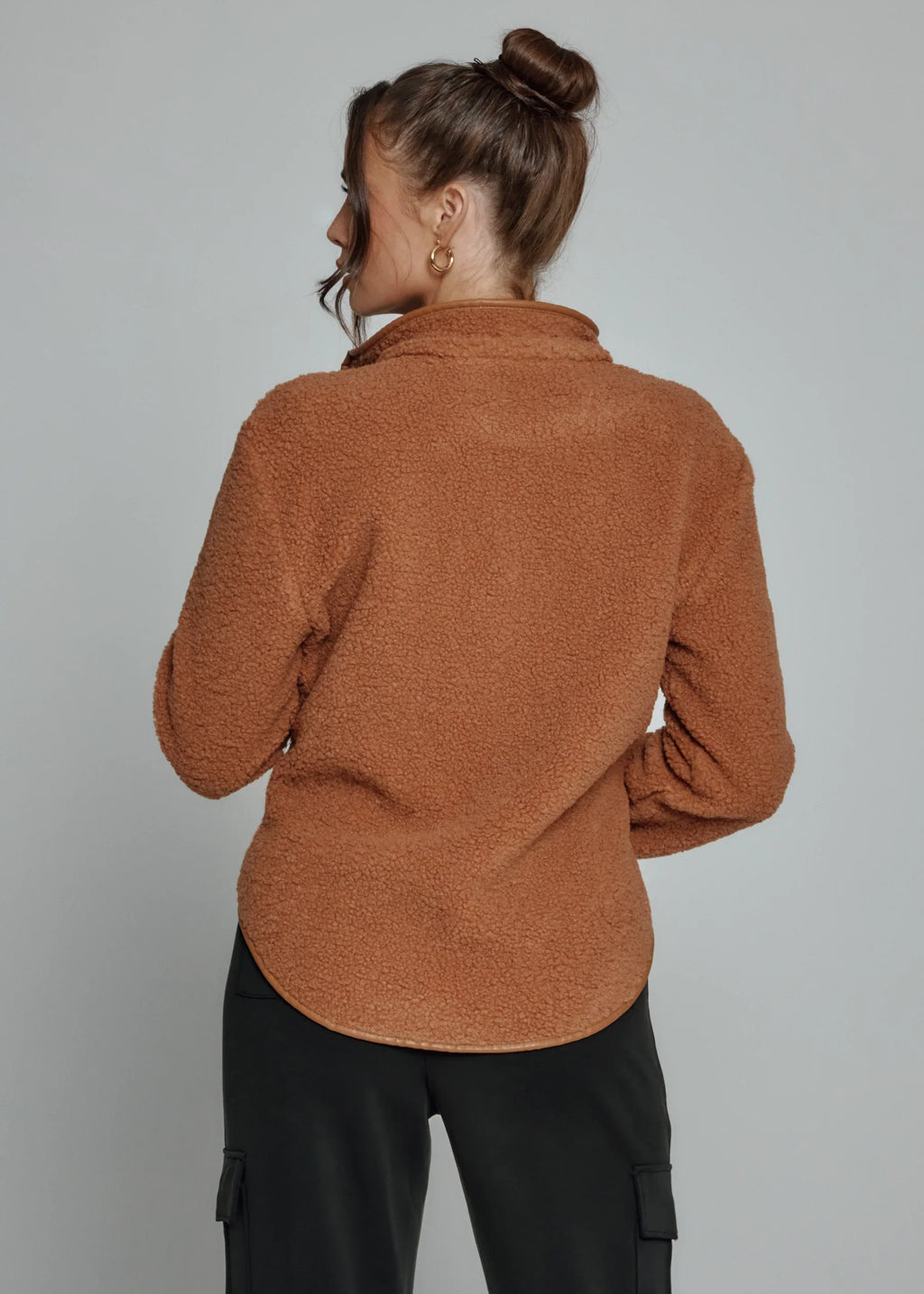 Cozy Full Zip Jacket- Camel
