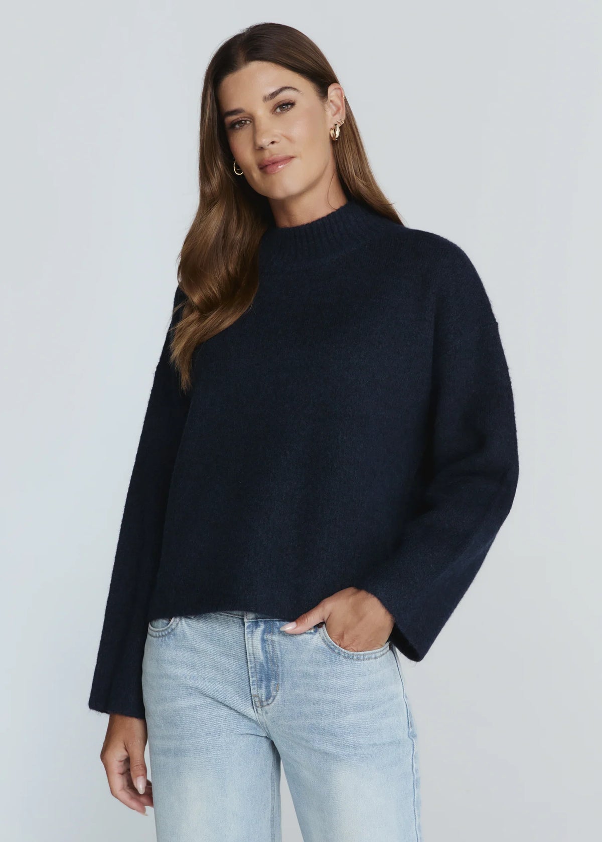 Wren Knitted Sweater- Navy