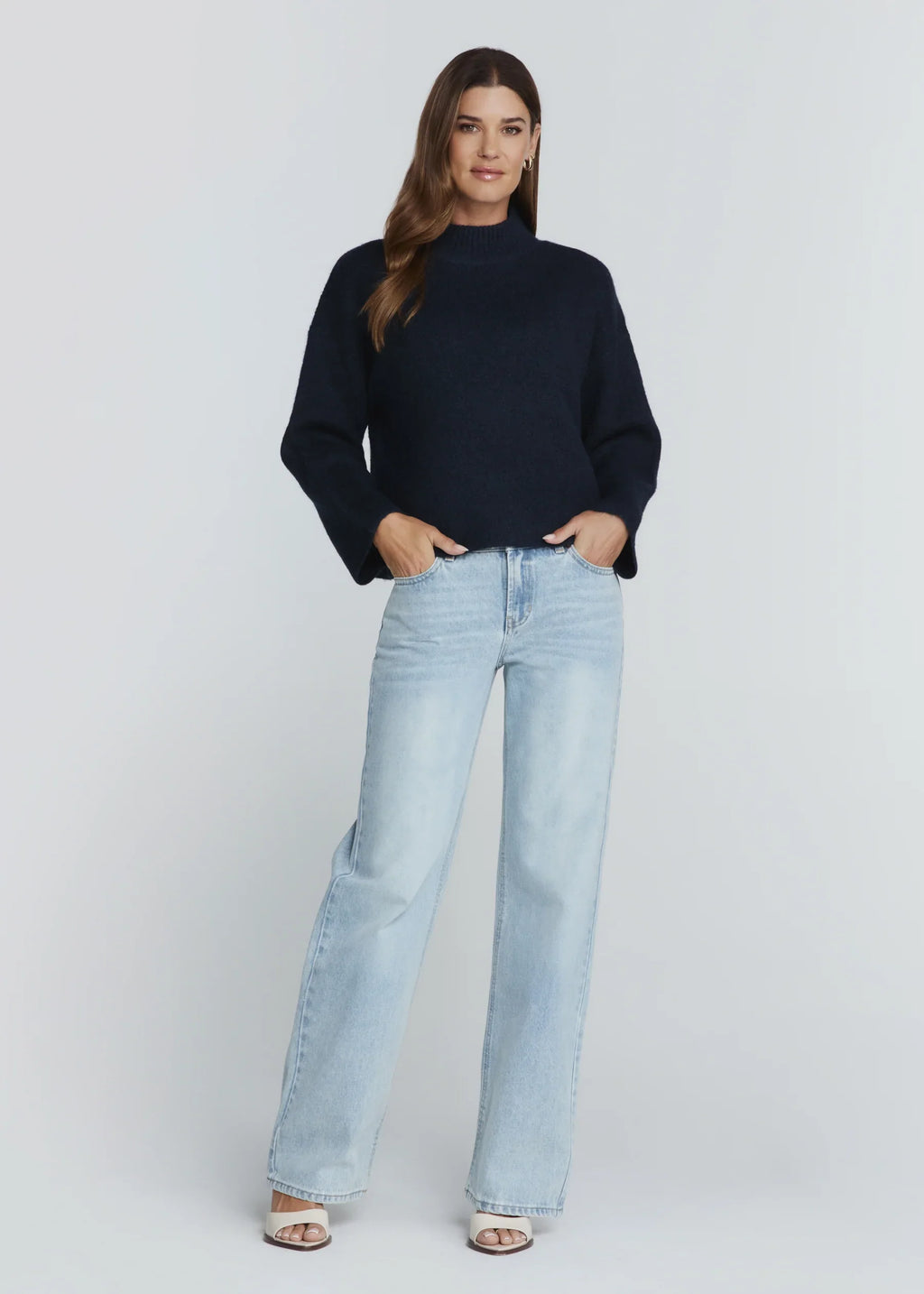 Wren Knitted Sweater- Navy