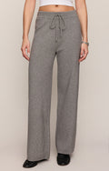 Take It Easy Wide Leg Sweater Pant- Classic Heather Grey