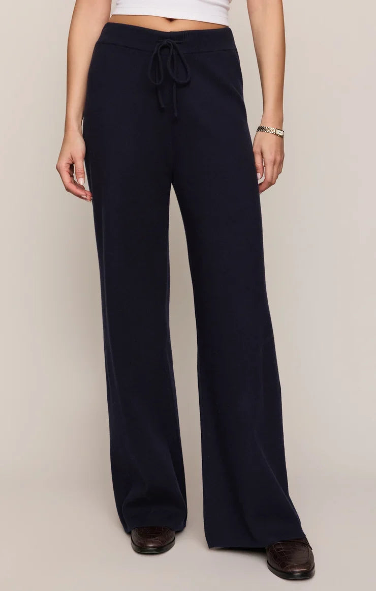 Take It Easy Wide Leg Sweater Pant- Nightfall