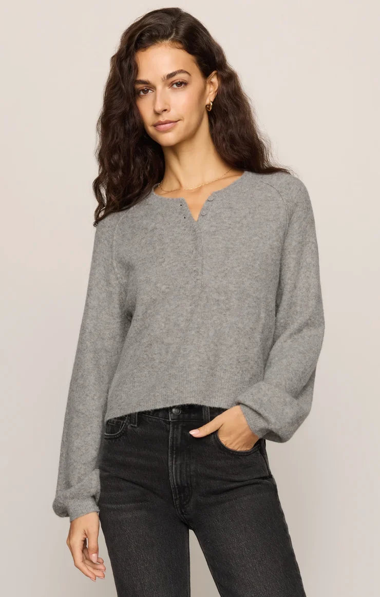 Westmont Henley Sweater- Classic Heather Grey