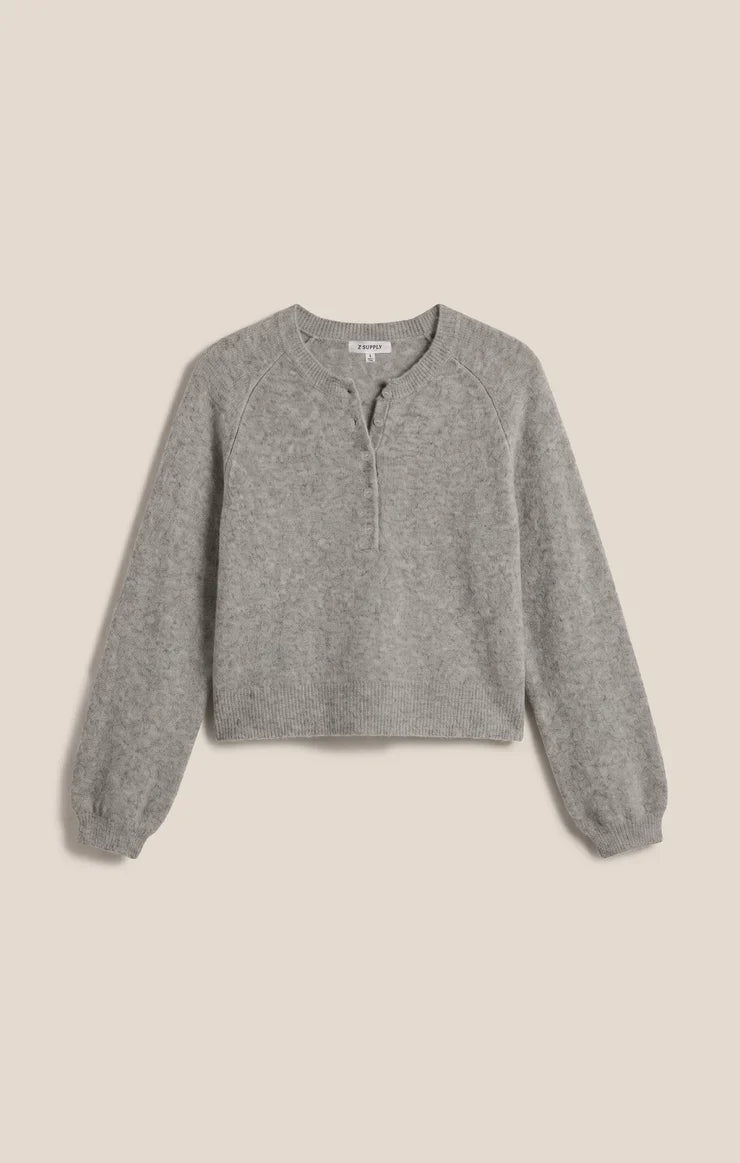 Westmont Henley Sweater- Classic Heather Grey
