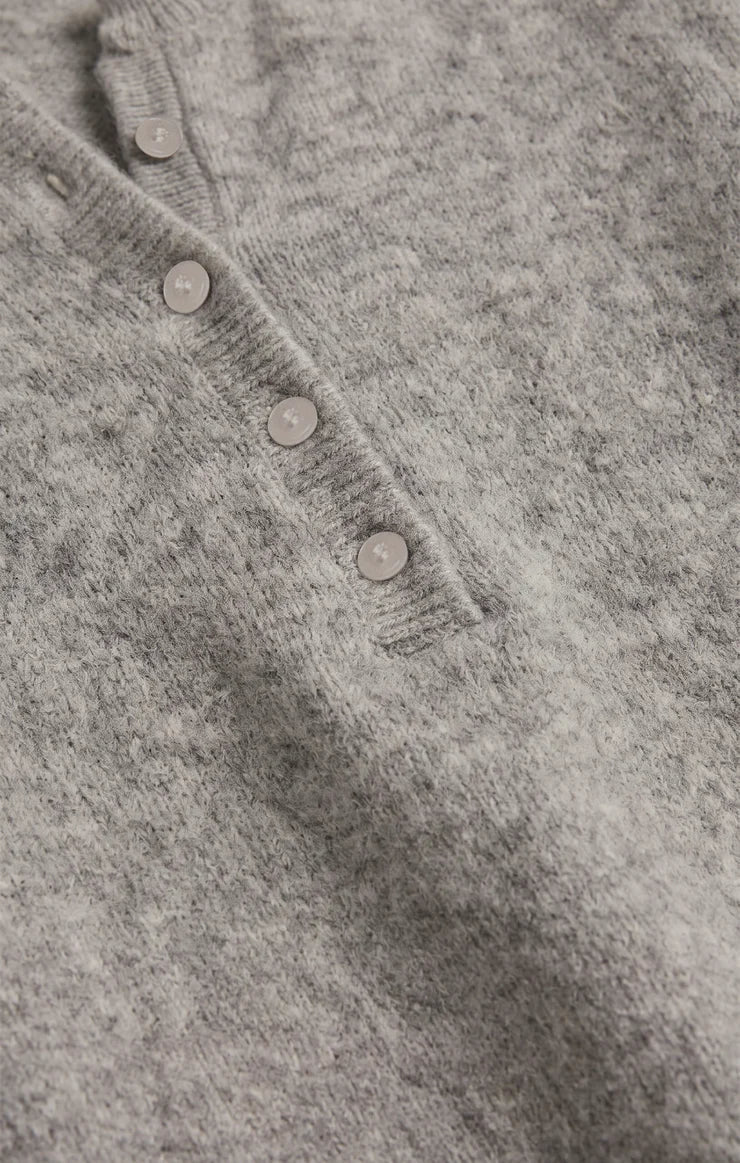 Westmont Henley Sweater- Classic Heather Grey