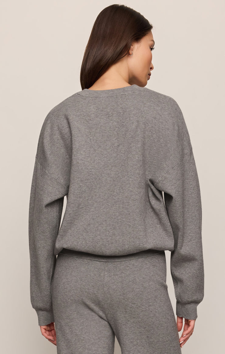 Take It Easy Sweater- Classic Heather Grey