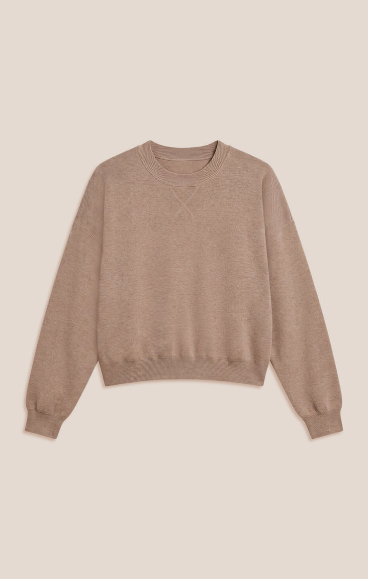 Take It Easy Sweater- Heather Ash