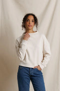Arden French Terry Mock Neck Sweatshirt- Sugar
