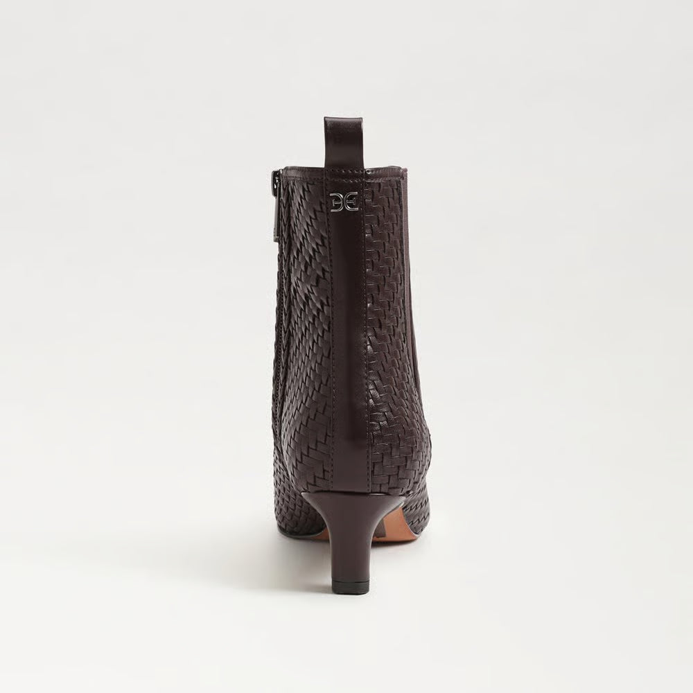 Peony Weave Ankle Boot- Cafe