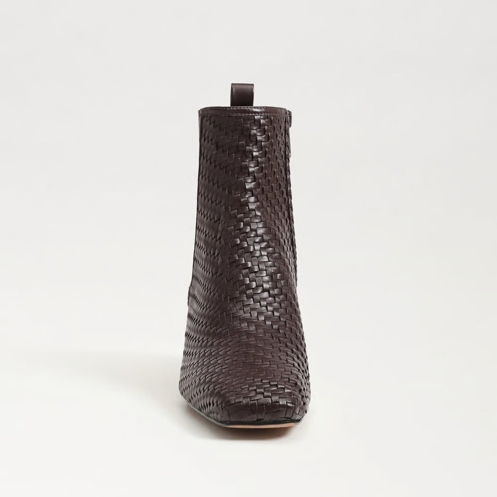 Peony Weave Ankle Boot- Cafe