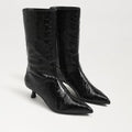 Ramona Mid Calf Boot- Black Croc Leather