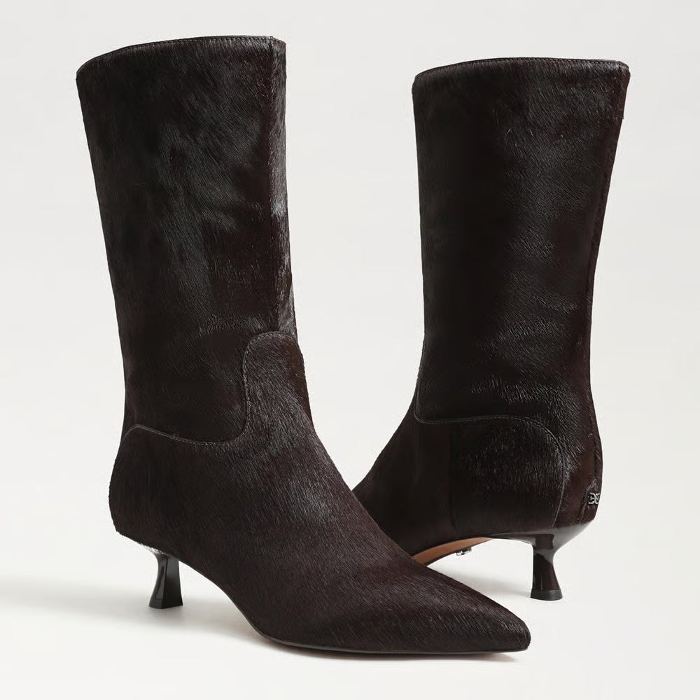 Ramona Mid Calf Boot- Pecan Calfhair