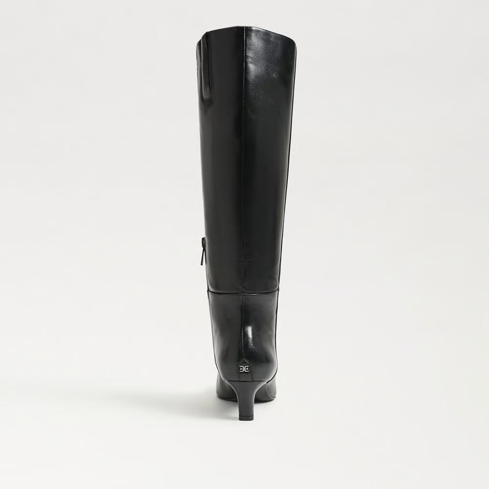 Perla Knee High Boot- Black Leather
