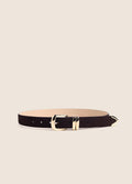 The Suede Jordan Belt- Chocolate w/ Gold
