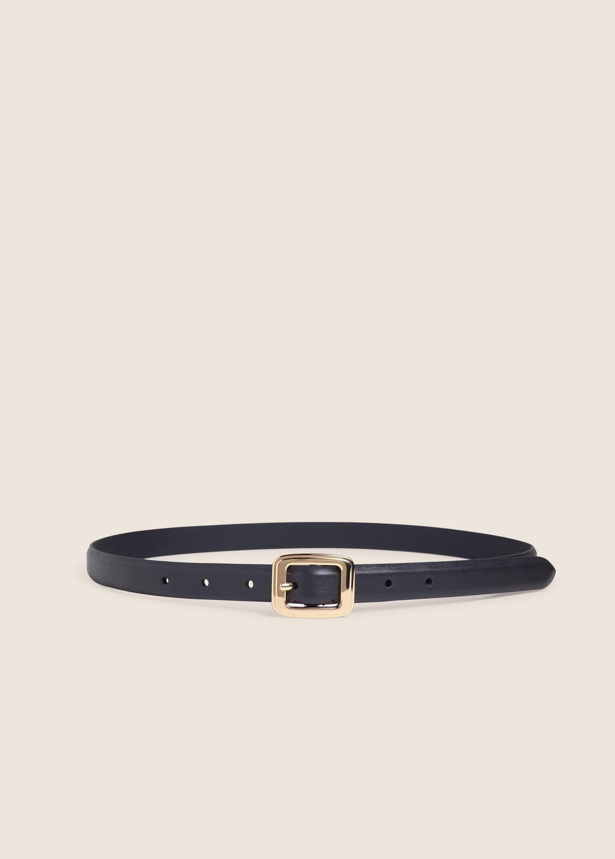 The Elle Belt- Black/ Antique Brass