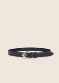 The Dakota Belt- Black/ Polished Gold