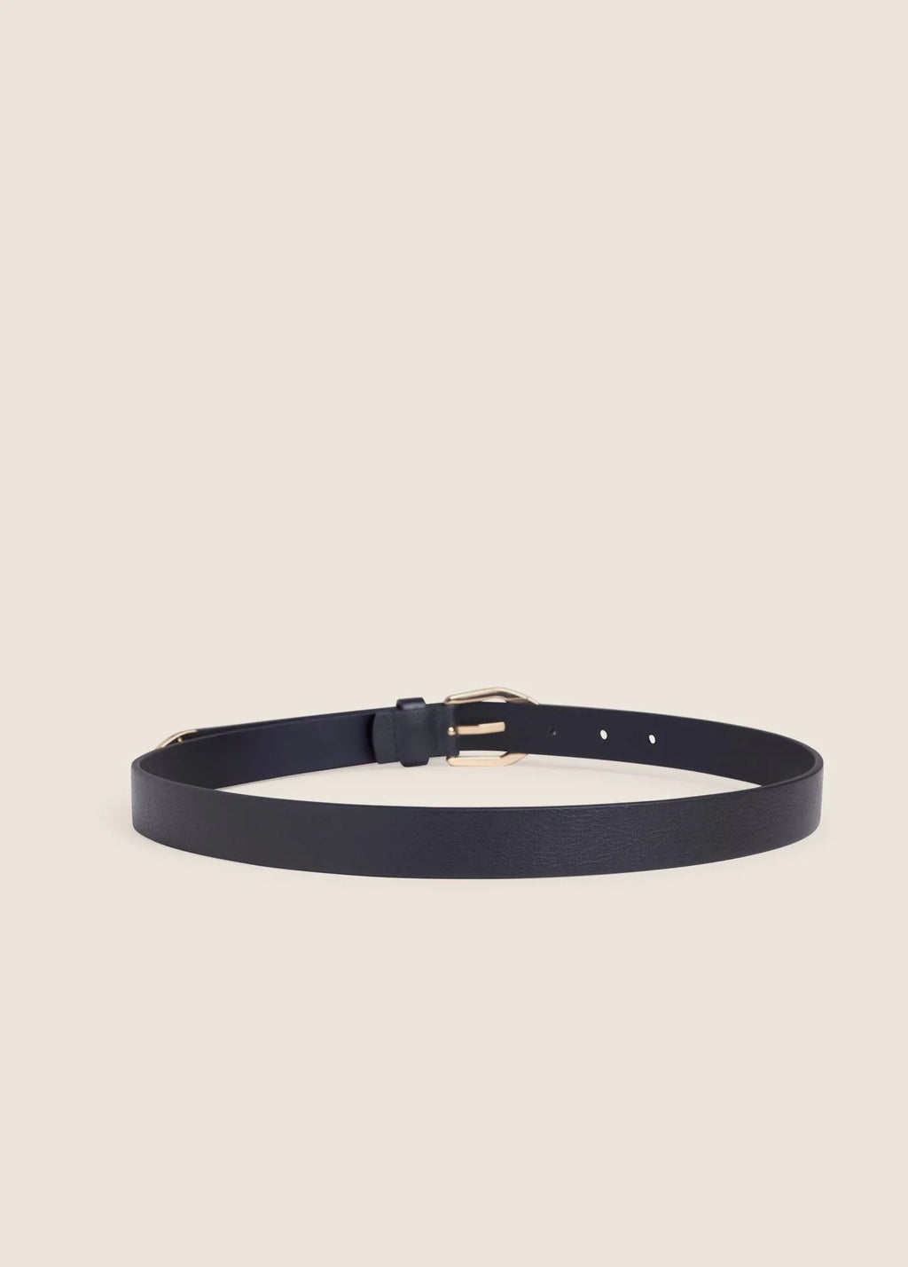 The Dakota Belt- Black/ Polished Gold