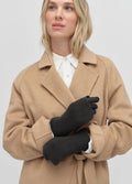 The City Gloves- Black Leather