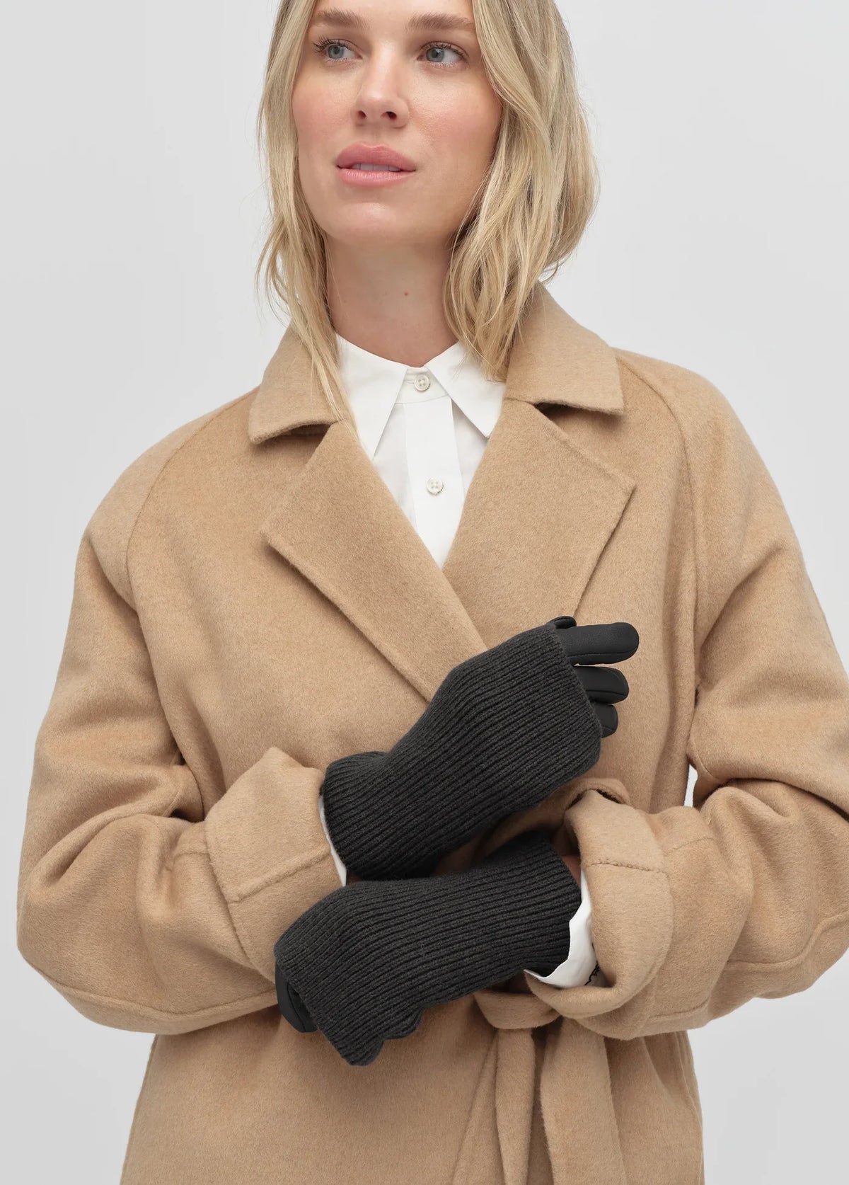 The City Gloves- Black Leather