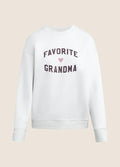 The Favorite Grandma Sweatshirt- Sugar/Burgundy