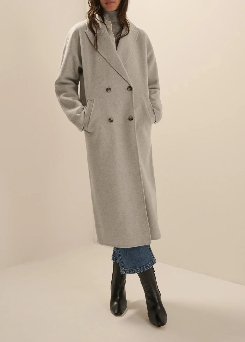 The Luca Coat- Light Gray