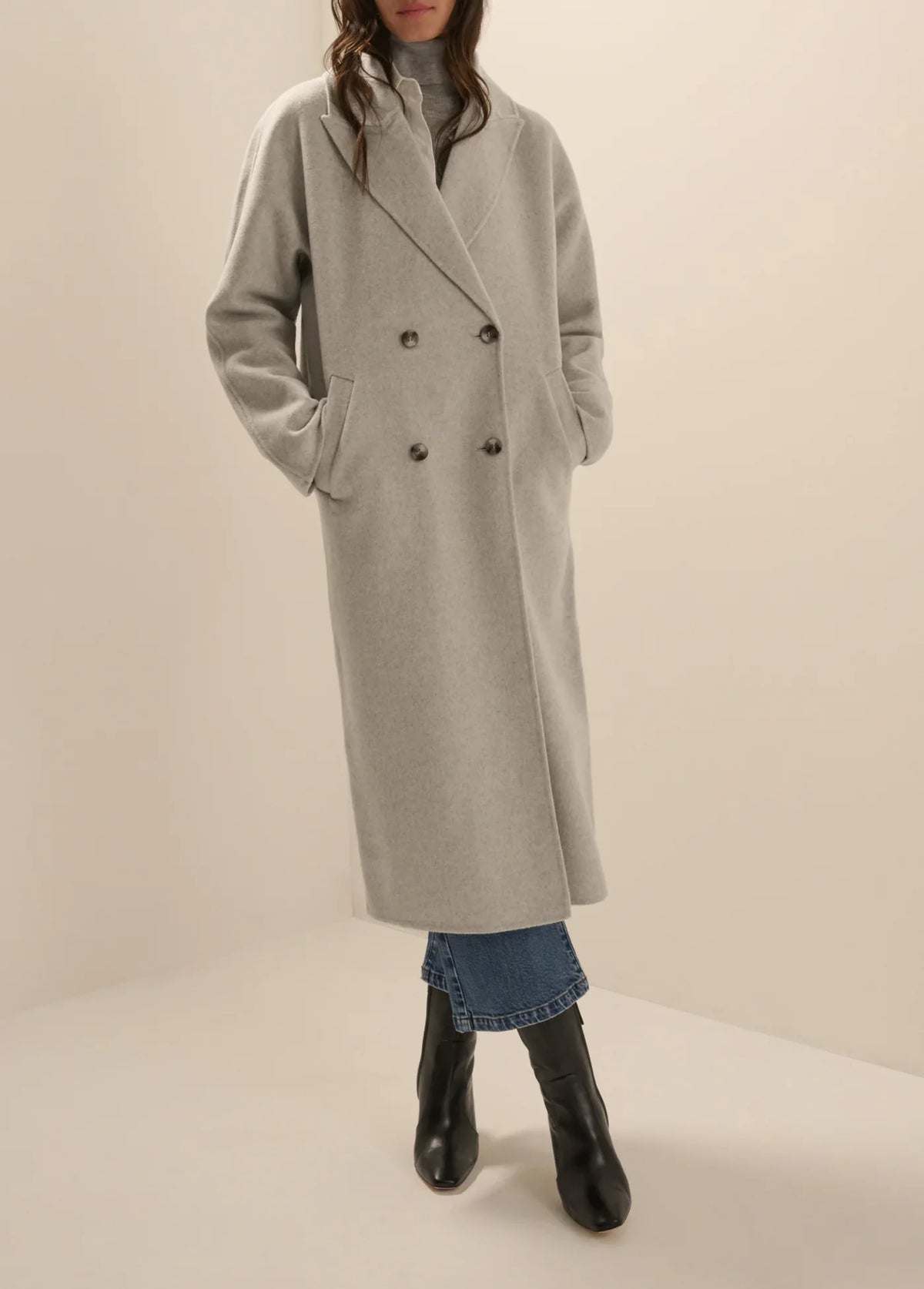 The Luca Coat- Light Gray