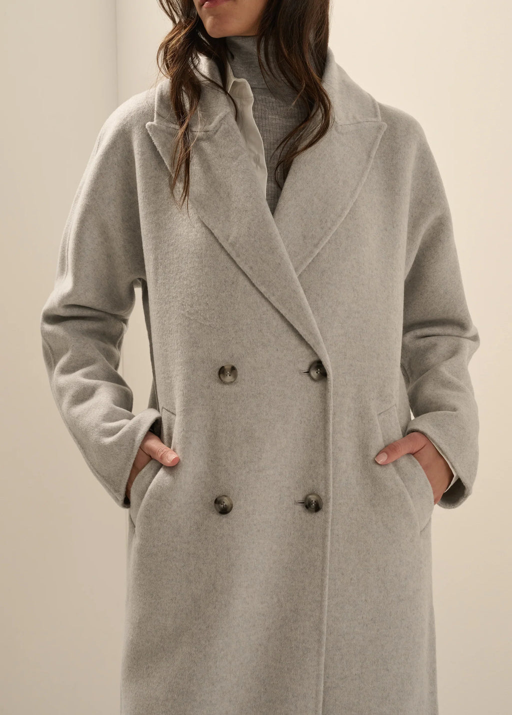 The Luca Coat- Light Gray