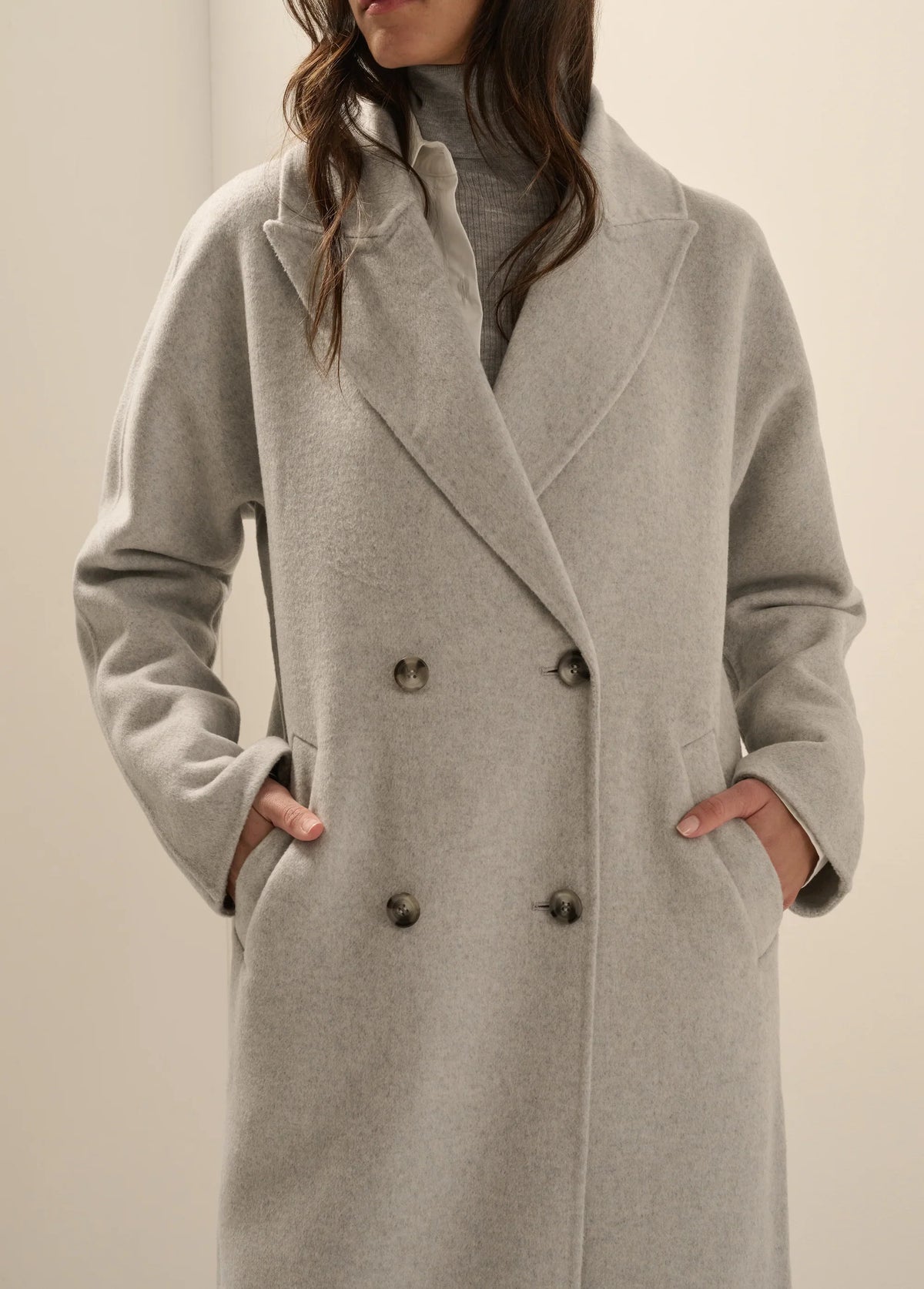 The Luca Coat- Light Gray