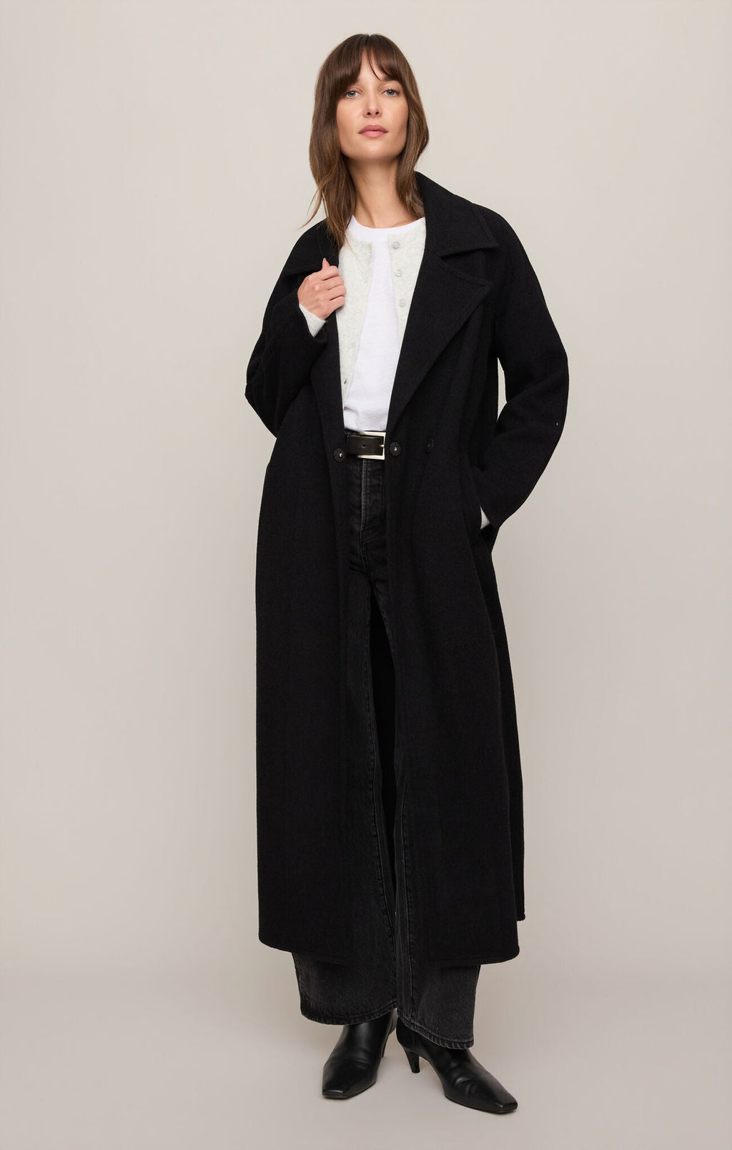 Crosby Cocoon Coat- Black