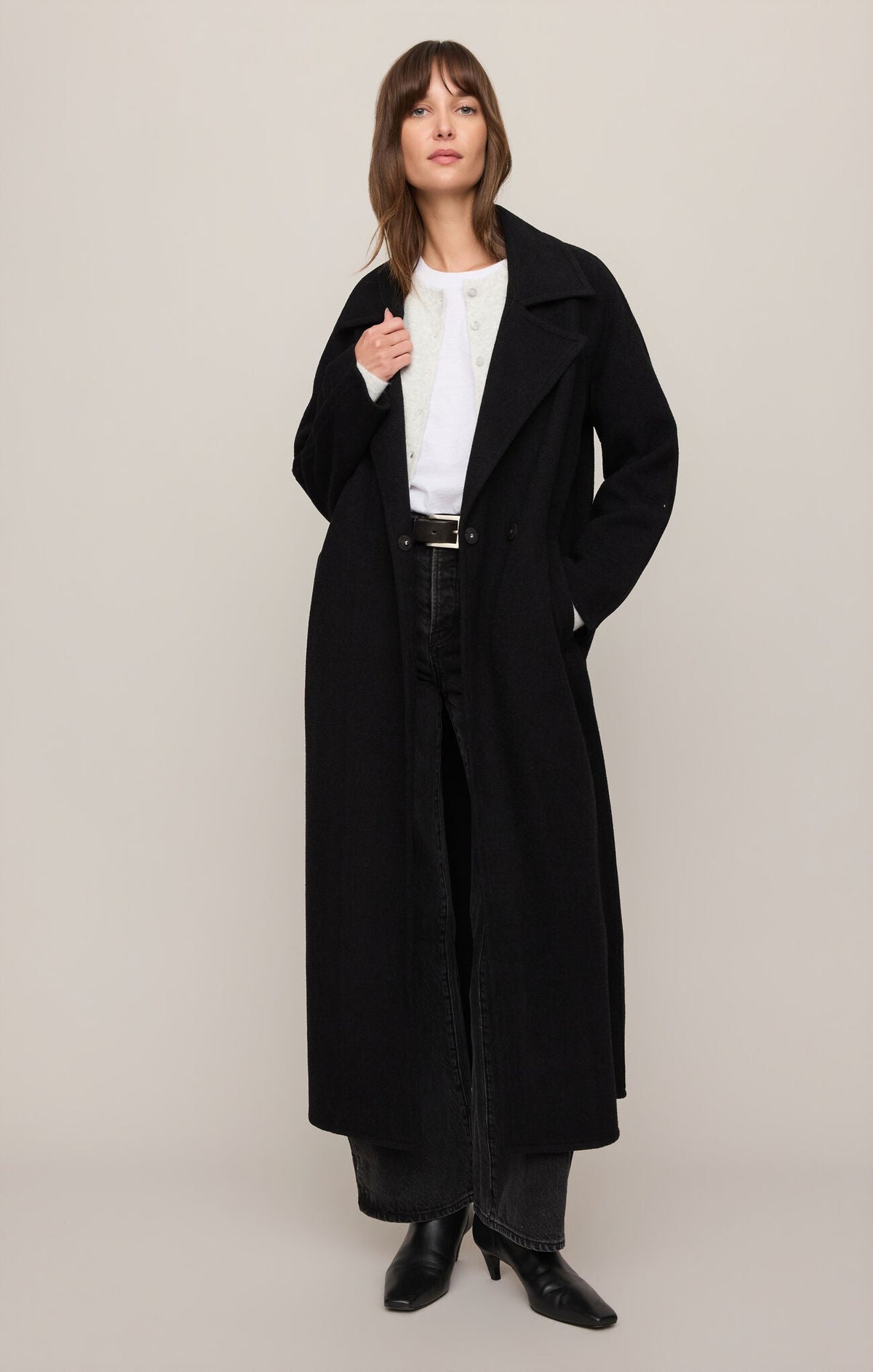 Crosby Cocoon Coat- Black